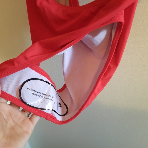 NWT Mono B Red Cutout Tie Front One Piece - Picture 8 of 12